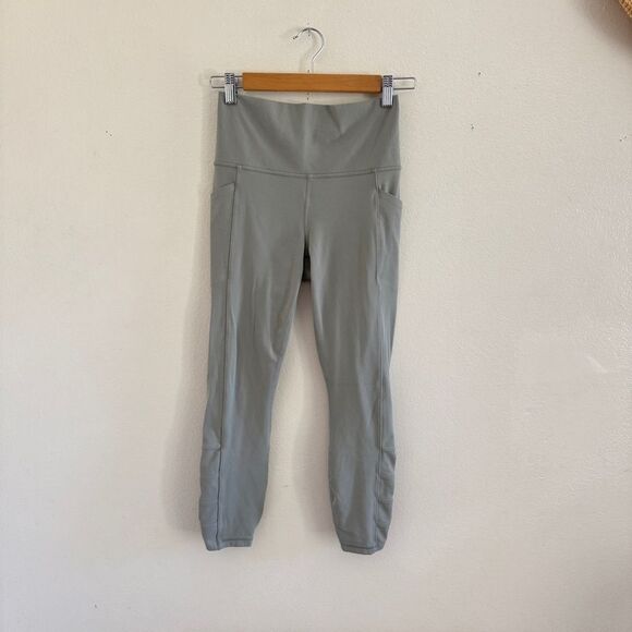 Athleta Salutation Stash Pocket II Cinch Legging 7/8 S in Sage - Picture 1 of 9